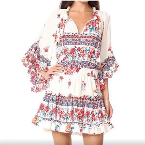 MISA Los Angeles Ximena Ruffled Floral Print Mini
